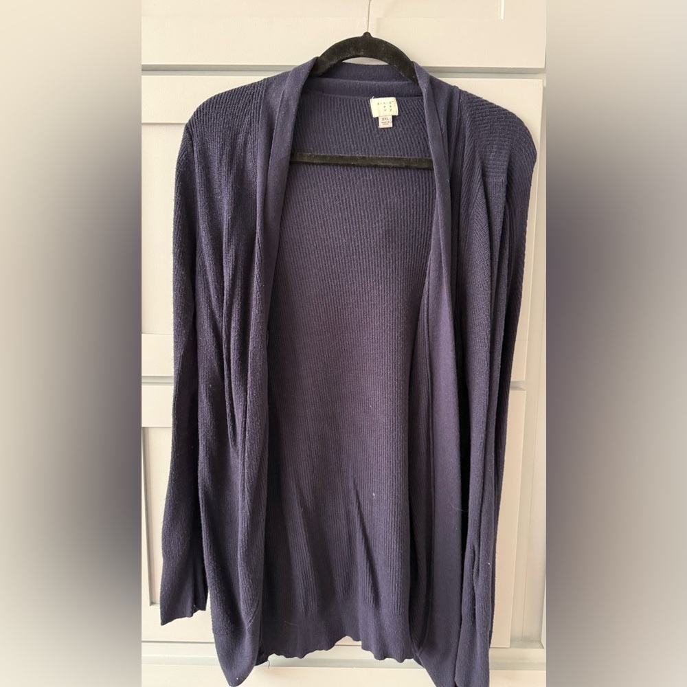 a new day Navy Open-Front Lightweight Cardigan
